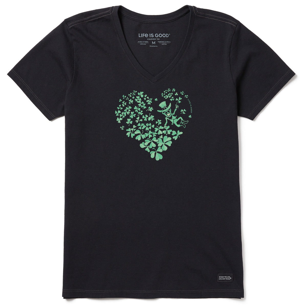 Women's Irish Heart Short Sleeve Crusher Vee