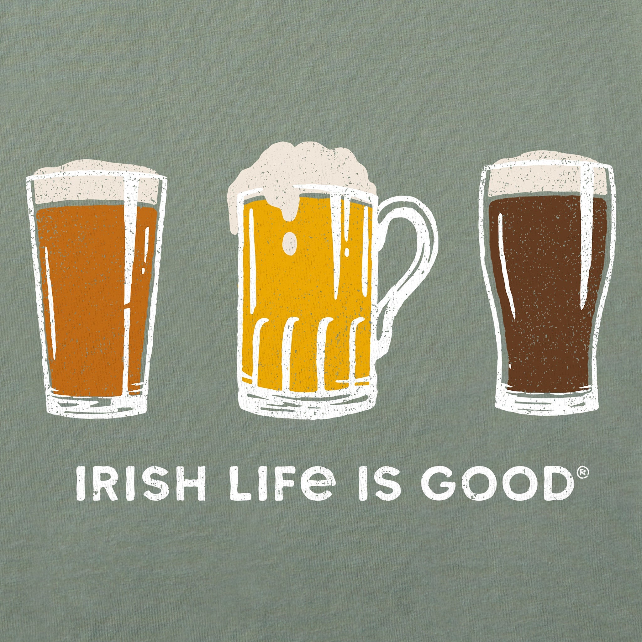 Women's Irish Life is Good Short Sleeve Crusher Vee