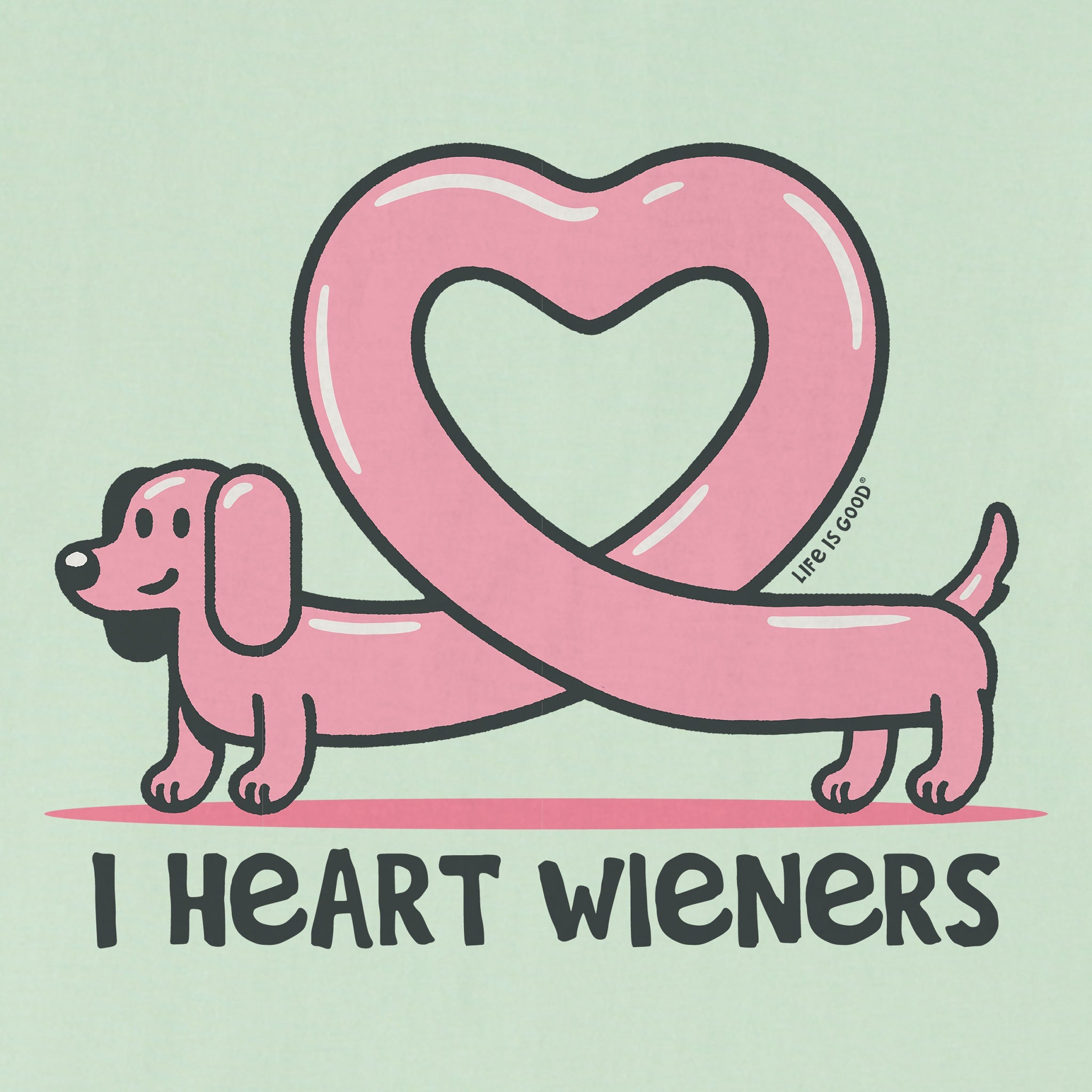 Women's I Heart Weiners Short Sleeve Crusher Tee