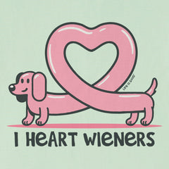 Women's I Heart Weiners Short Sleeve Crusher Tee