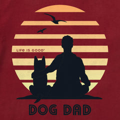Men's Dog Dad Retro Beach View Short Sleeve Crusher Tee