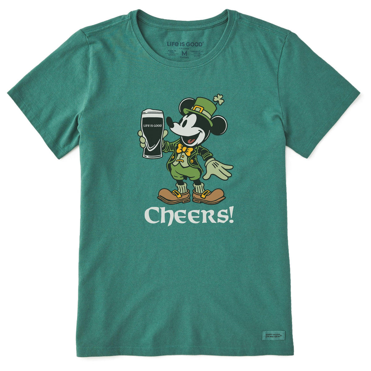 Women's Cheers Leprechaun Willie Short Sleeve Crusher Tee