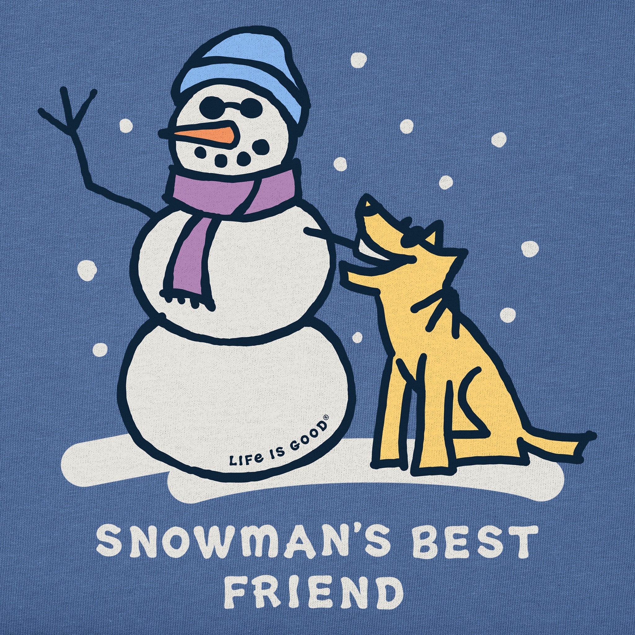 Men's Snowman's Best Friend Short Sleeve Crusher Tee