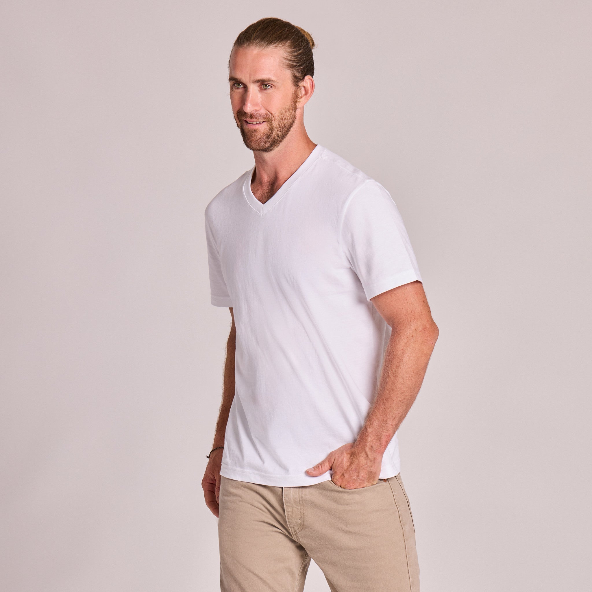 Men's Solid Short Sleeve Crusher Vee