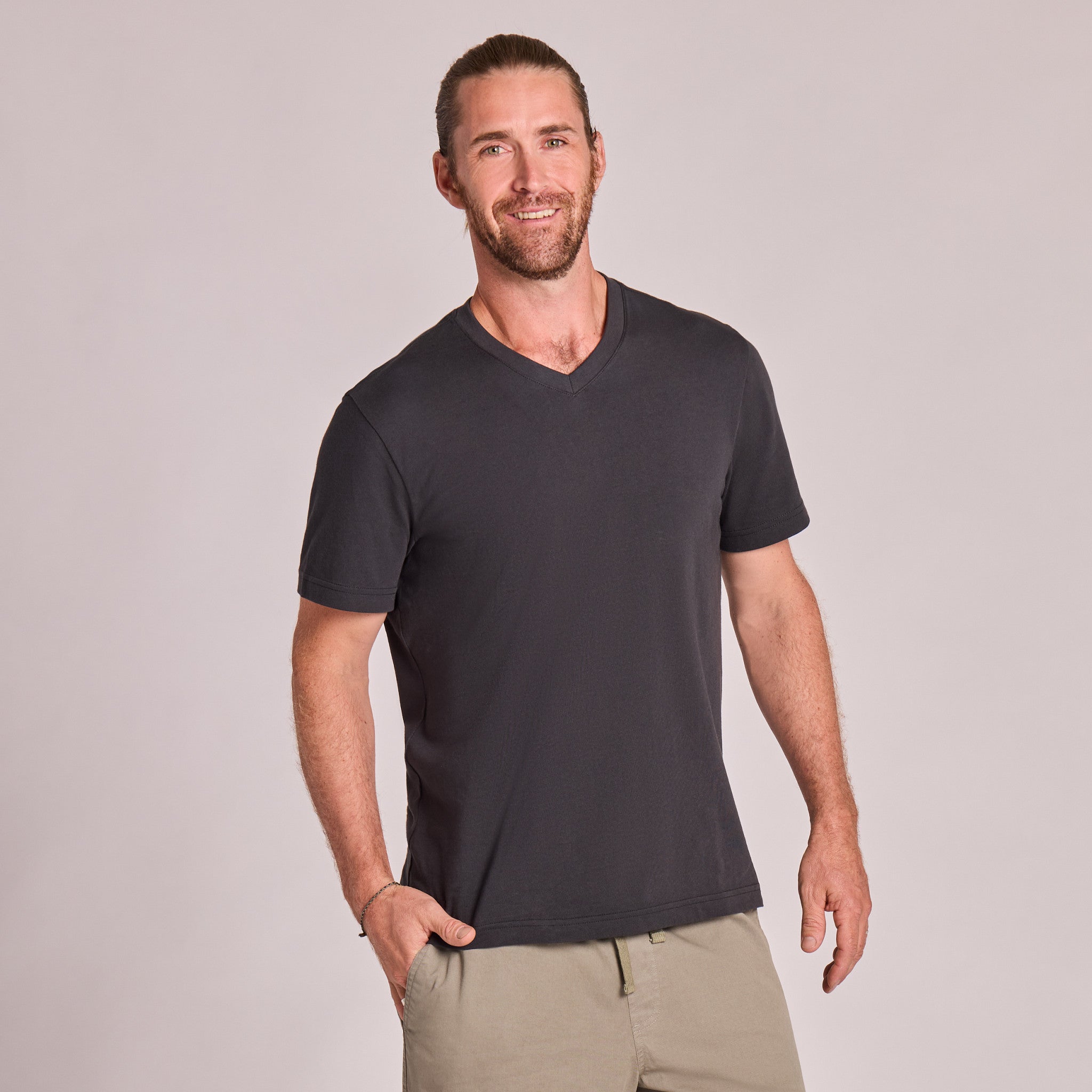 Men's Solid Short Sleeve Crusher Vee