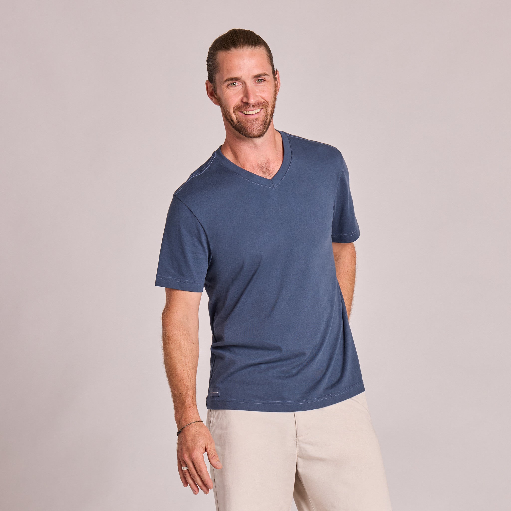 Men's Solid Short Sleeve Crusher Vee