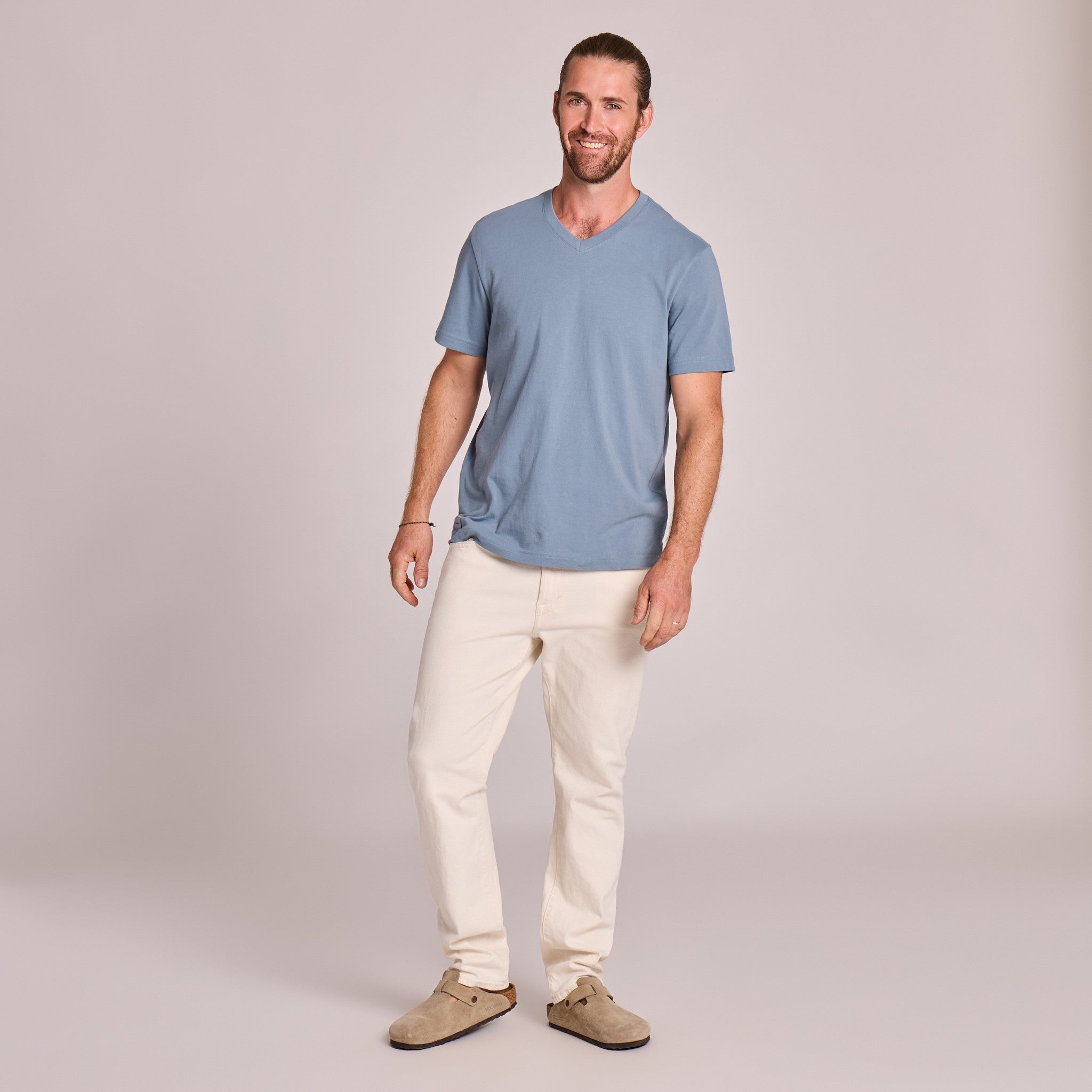 Men's Solid Short Sleeve Crusher Vee