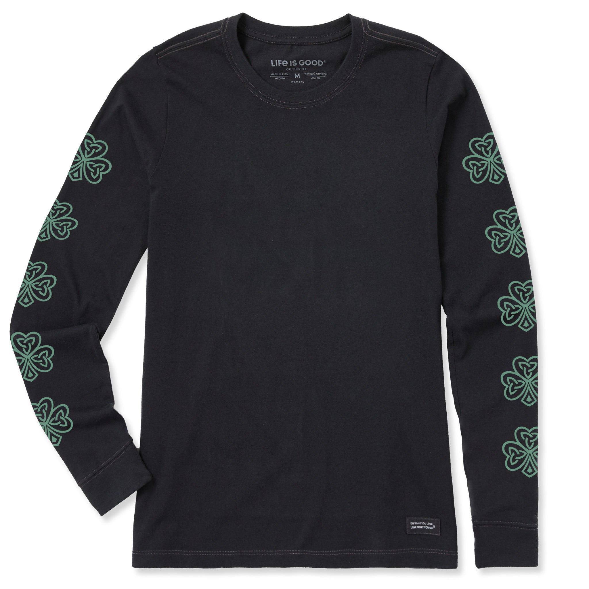 Women's Celtic Clovers Long Sleeve Crusher Tee