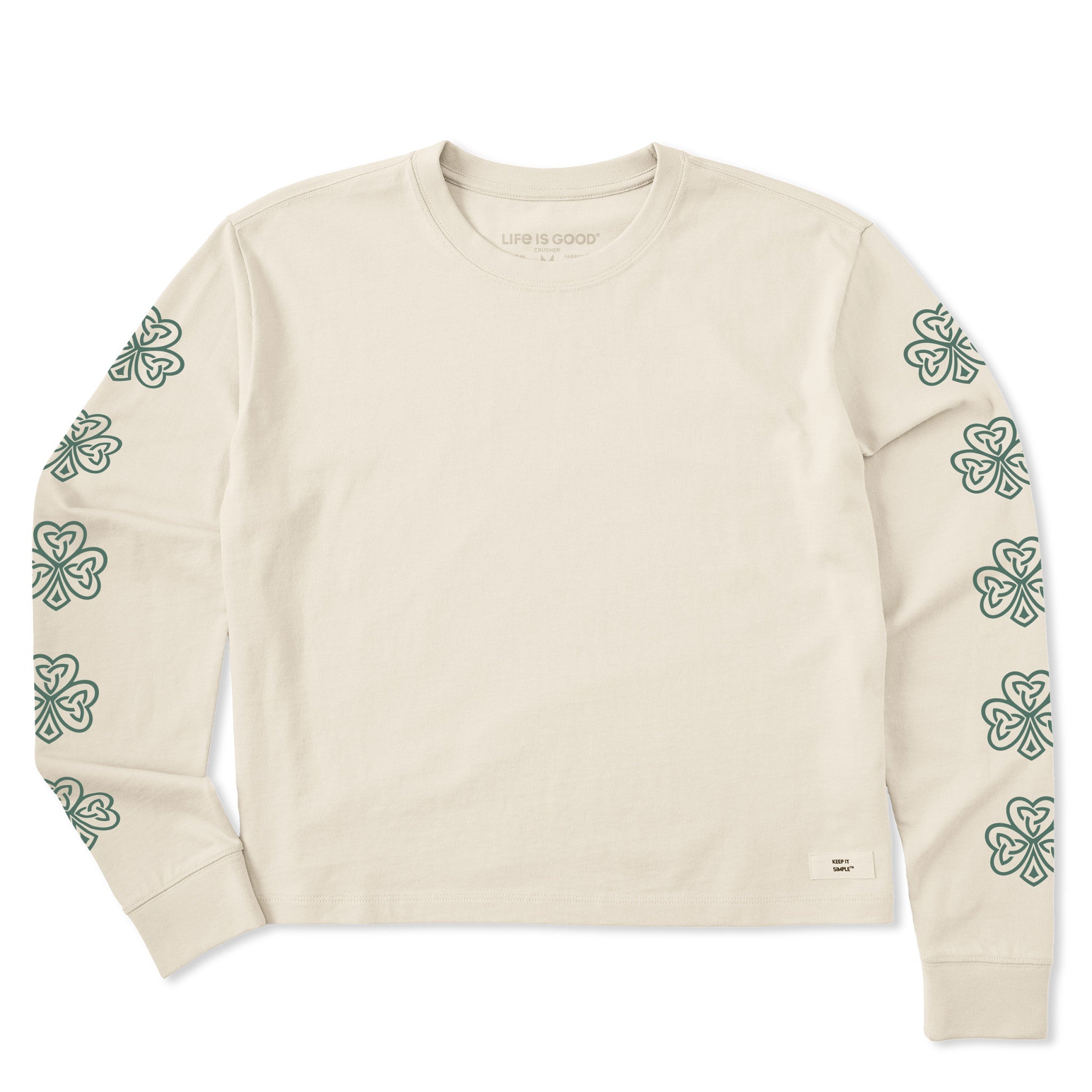 Women's Celtic Clovers Long Sleeve Crusher Boxy Tee