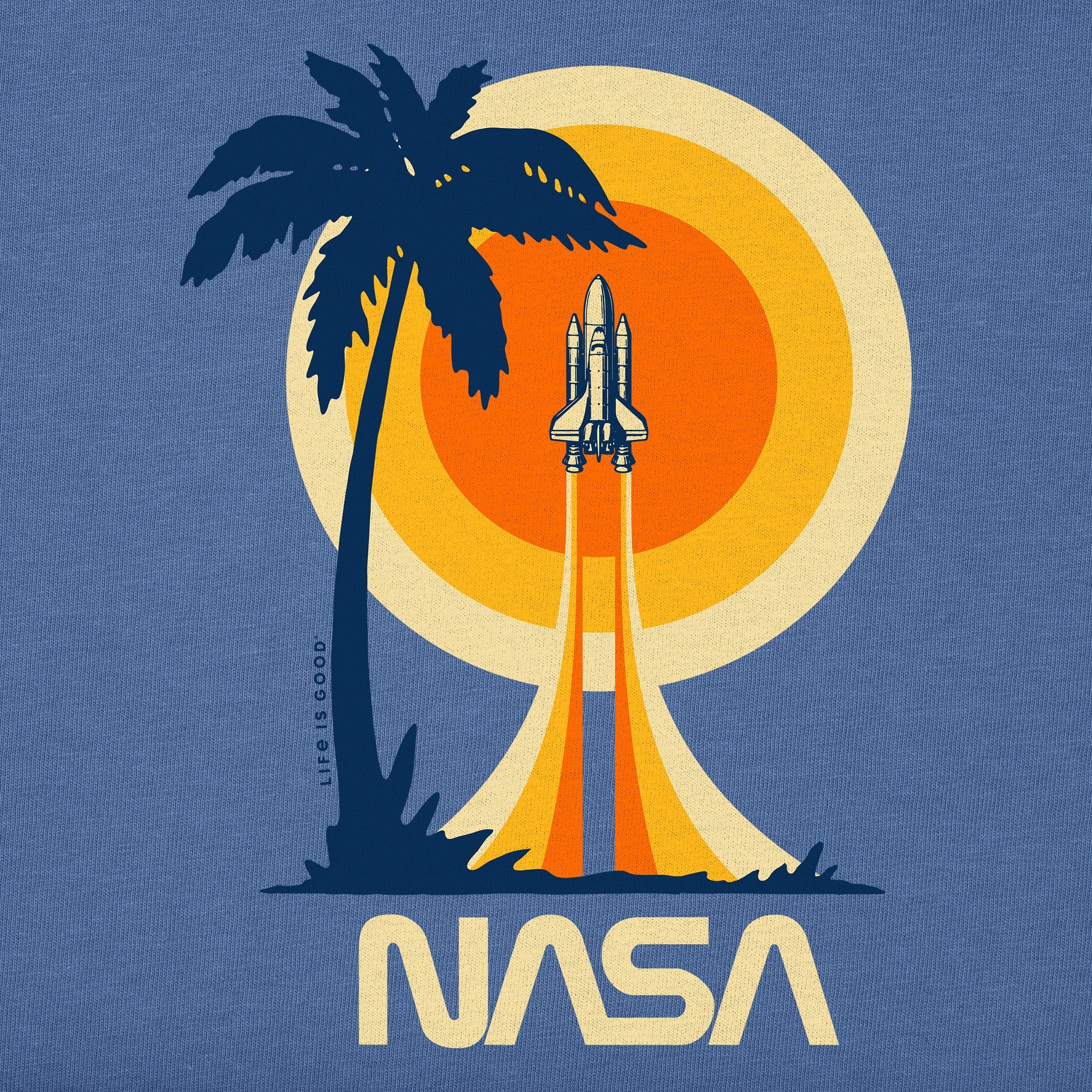 Kids NASA Beach Launch Short Sleeve Crusher Tee