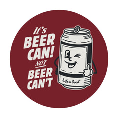 Beer Can 4" Circle Sticker