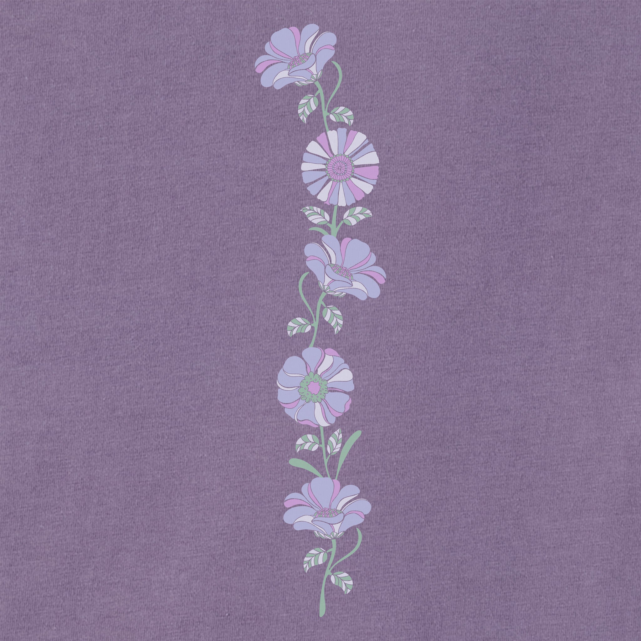 Women's Grow Through Retro Flowers Long Sleeve Crusher Tee
