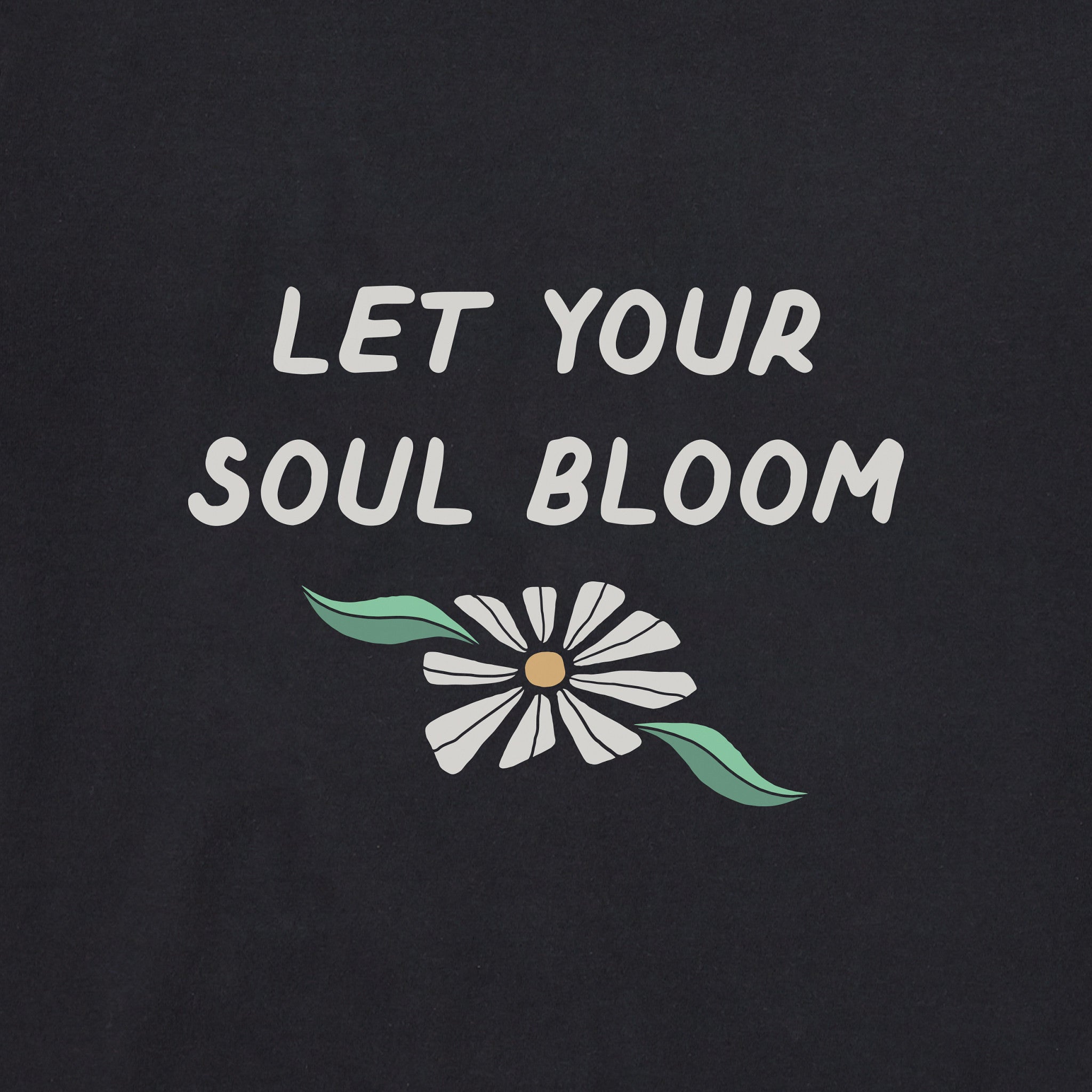 Women's Let Your Soul Bloom Daisies Long Sleeve Crusher Boxy Tee