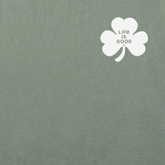 Men's Simple Shamrock Short Sleeve Crusher Tee
