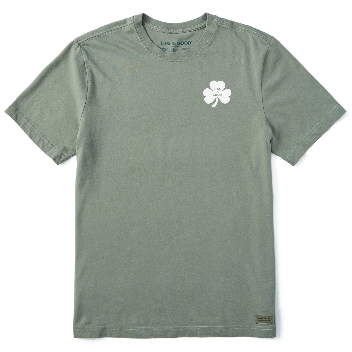 Men's Simple Shamrock Long Sleeve Crusher Tee