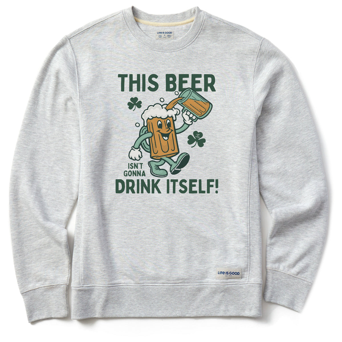 Men's This Beer Isn't Gonna Drink Itself Simply True Fleece Crew