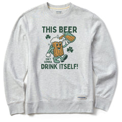 Men's This Beer Isn't Gonna Drink Itself Simply True Fleece Crew