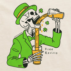 Men's Free Refills St. Patrick's Day Short Sleeve Crusher Tee