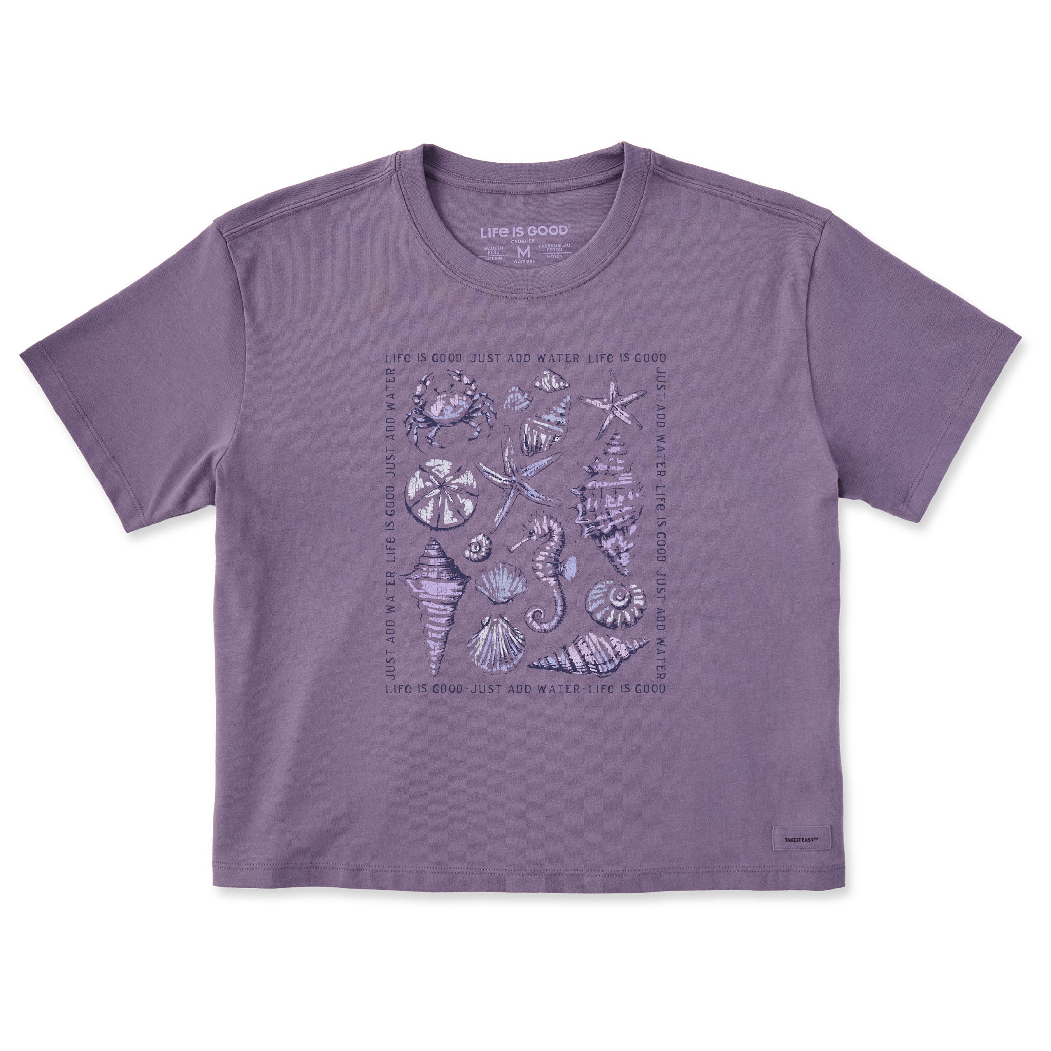 Women's Just Add Water Shells Short Sleeve Crusher Boxy Tee