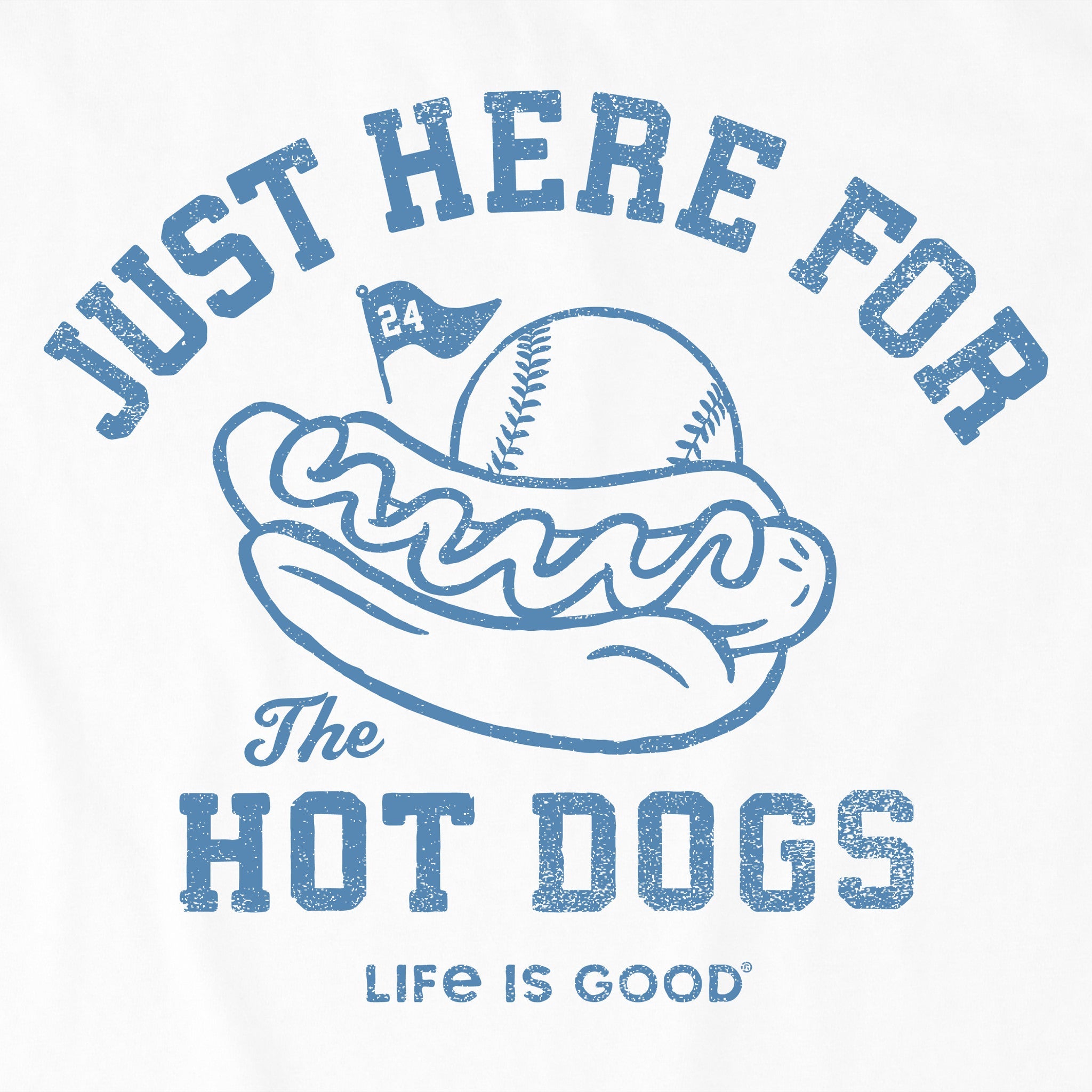 Women's Here for the Hot Dogs Baseball Short Sleeve Crusher Boxy Tee