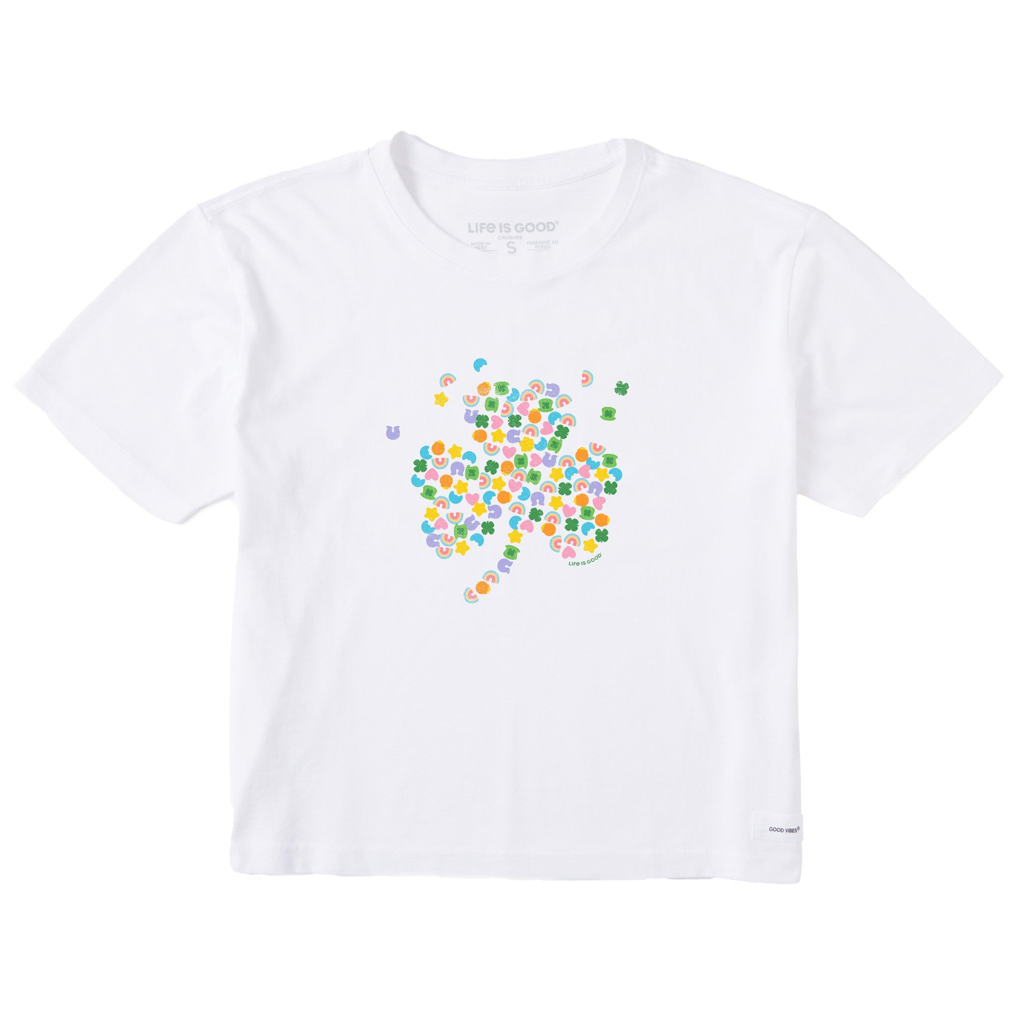 Women's Charmed Clover Short Sleeve Crusher Boxy Tee