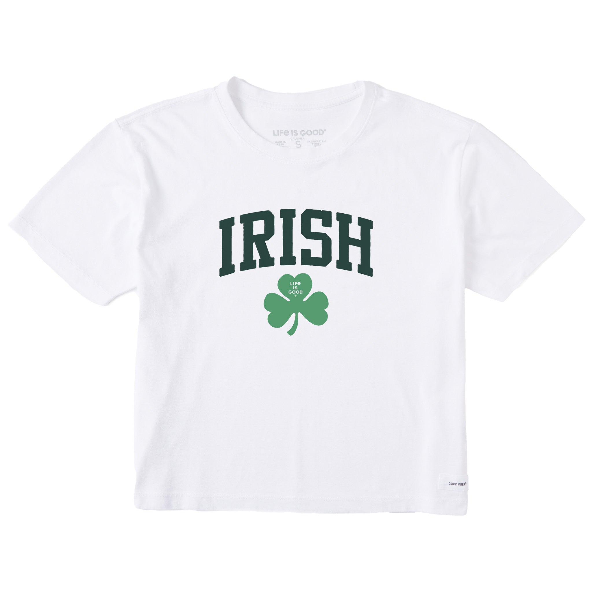 Women's Irish Clover Short Sleeve Crusher Boxy Tee