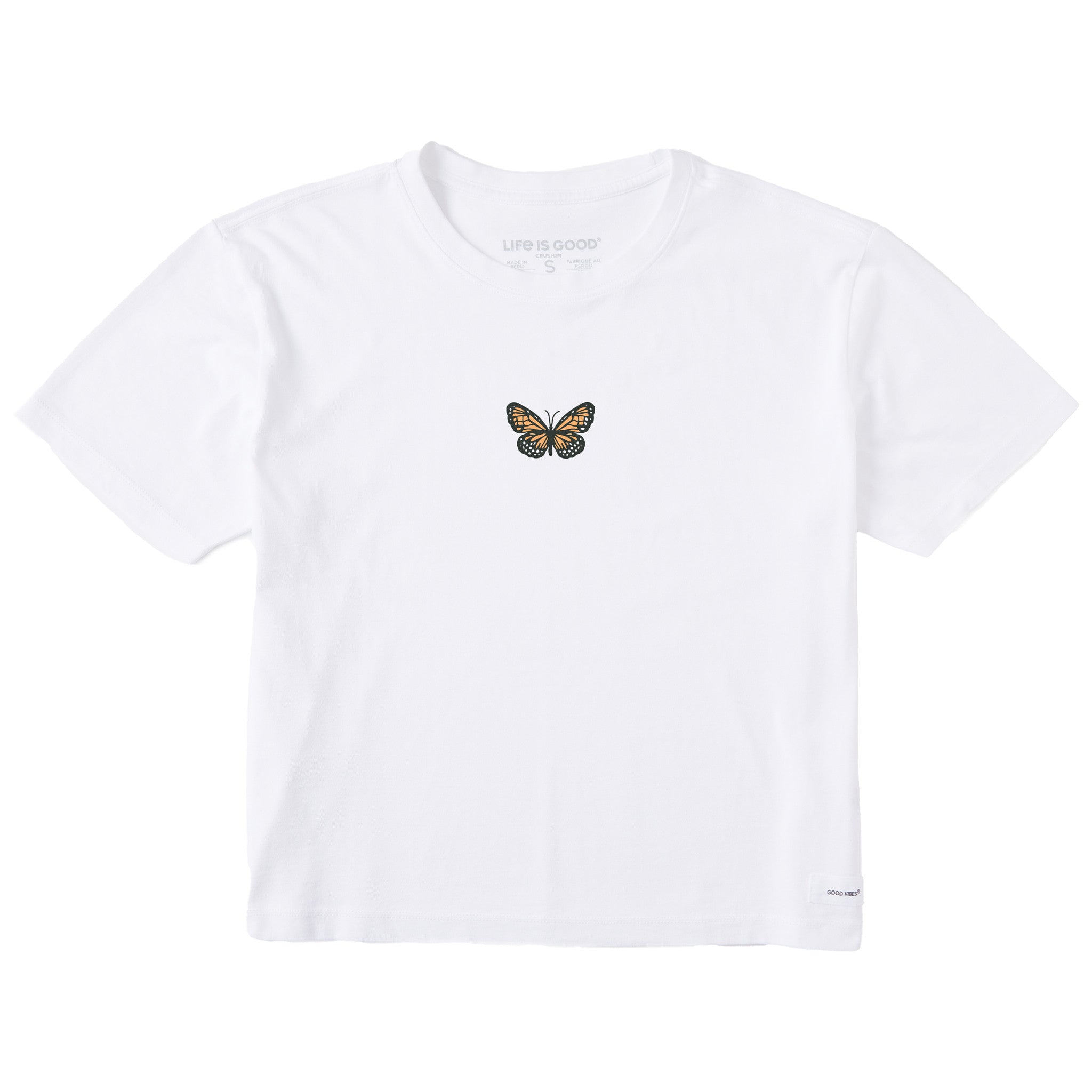 Women's Clean Butterfly Short Sleeve Crusher Boxy Tee