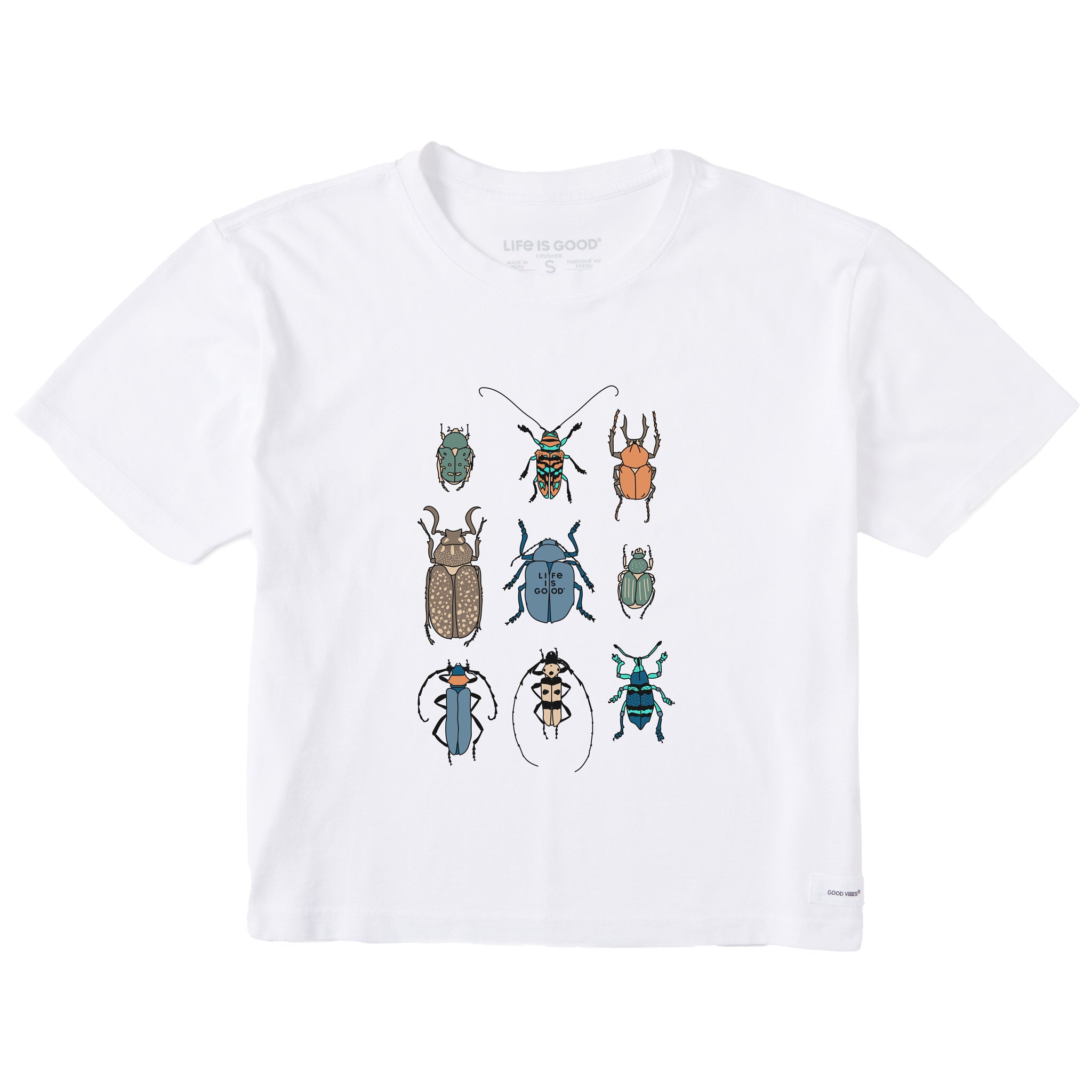 Women's Cool Bug Grid Short Sleeve Crusher Boxy Tee