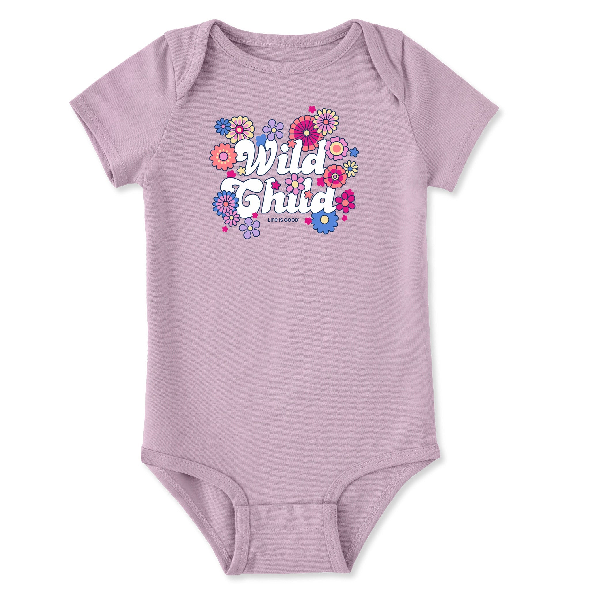 Baby Hippy Wild Child Short Sleeve Crusher Baby Bodysuit