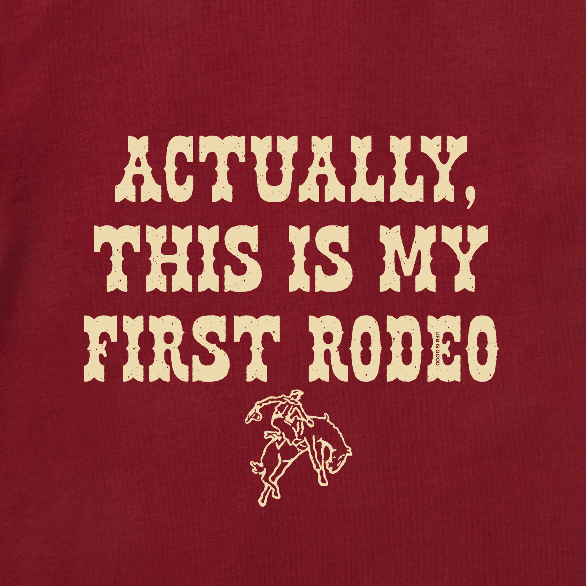 Baby Woodcut First Rodeo Long Sleeve Crusher Bodysuit