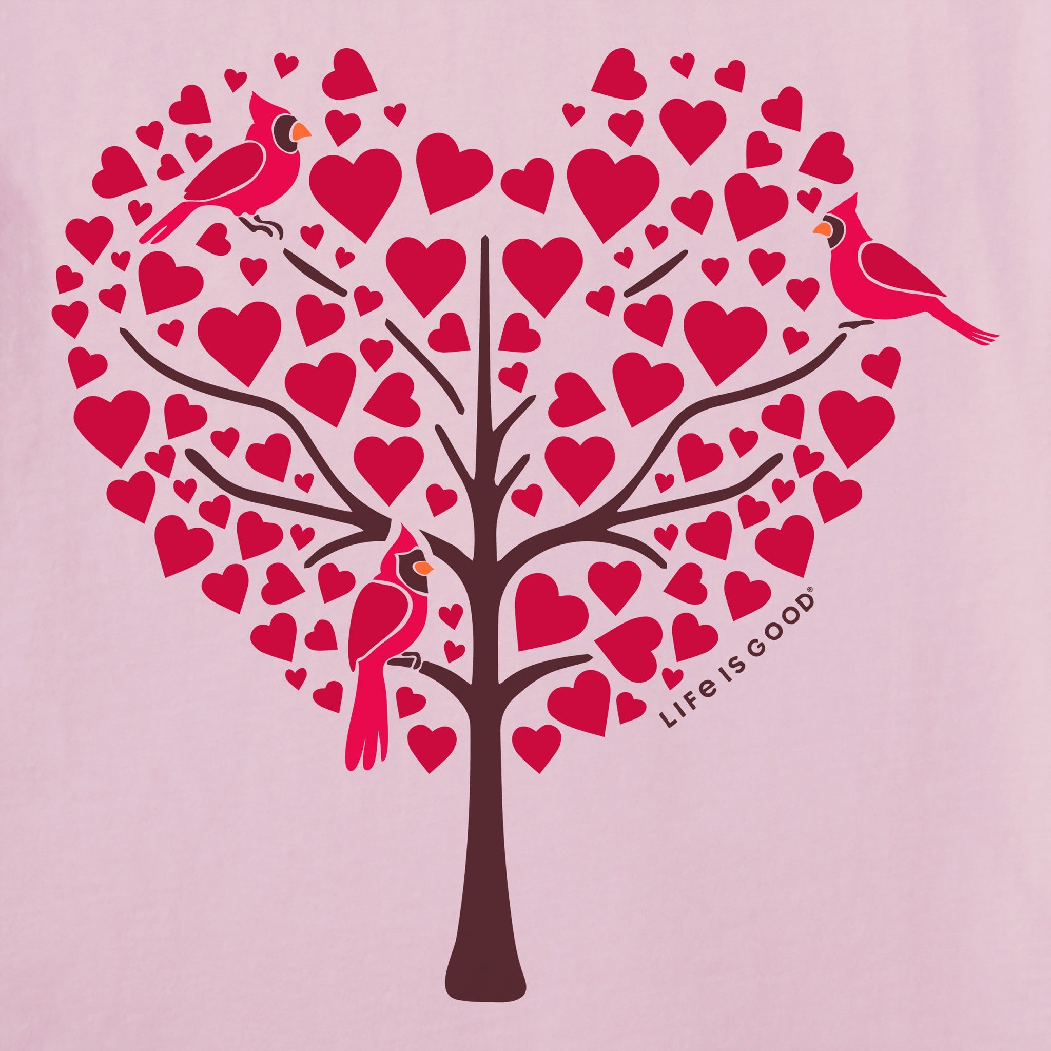 Women's Cardinals in Love Short Sleeve Crusher Vee