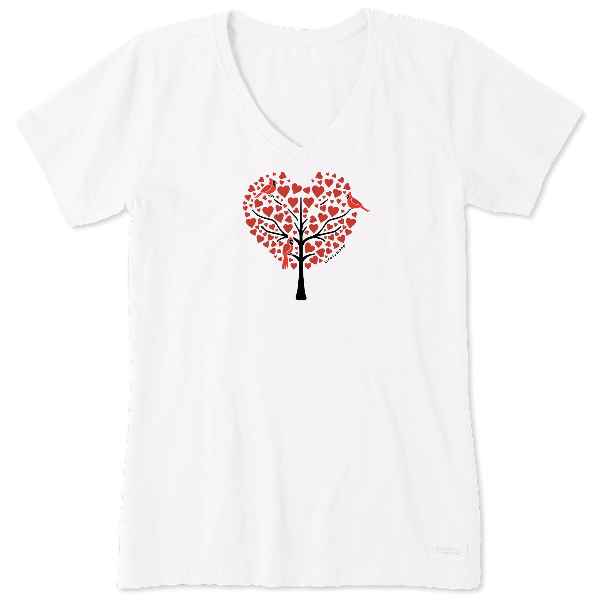 Women's Cardinals in Love Short Sleeve Crusher Vee