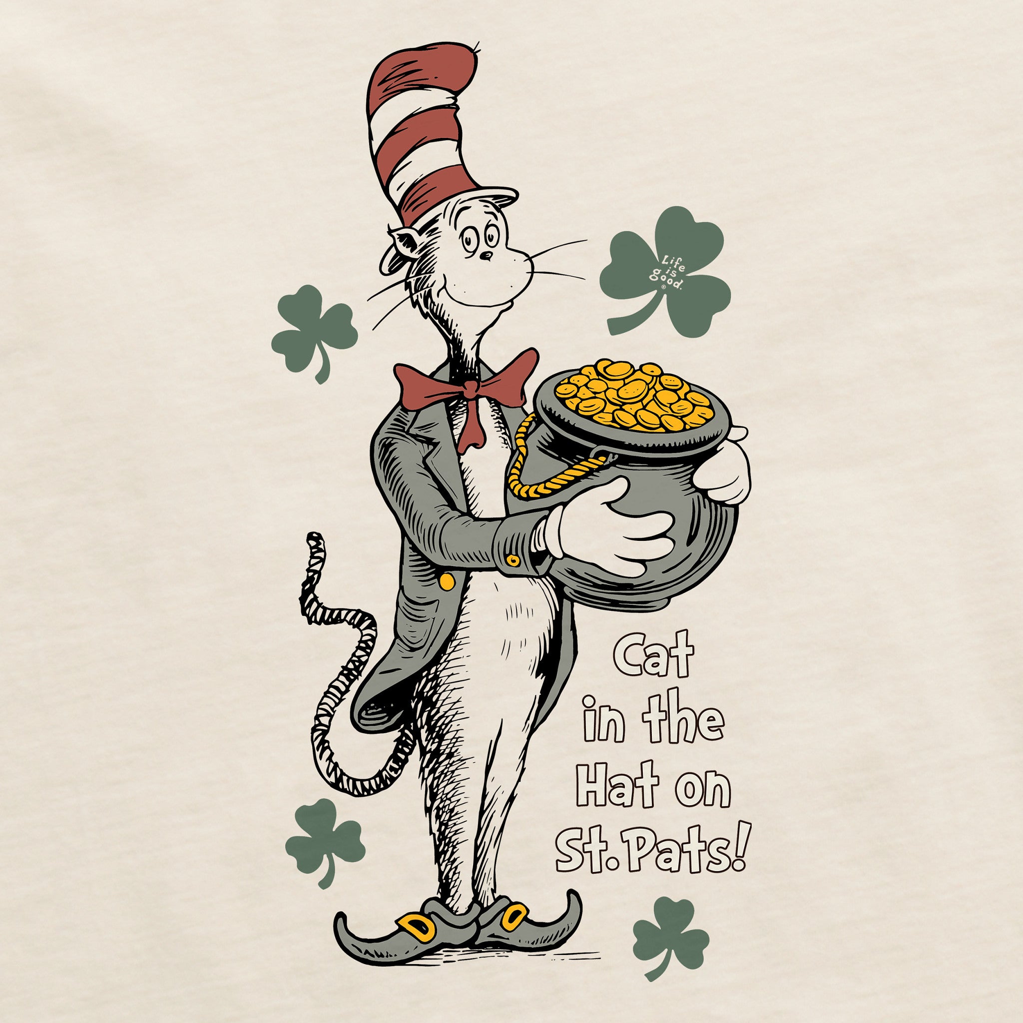 Women's Cat in the Hat on St. Pat's Short Sleeve Crusher Tee