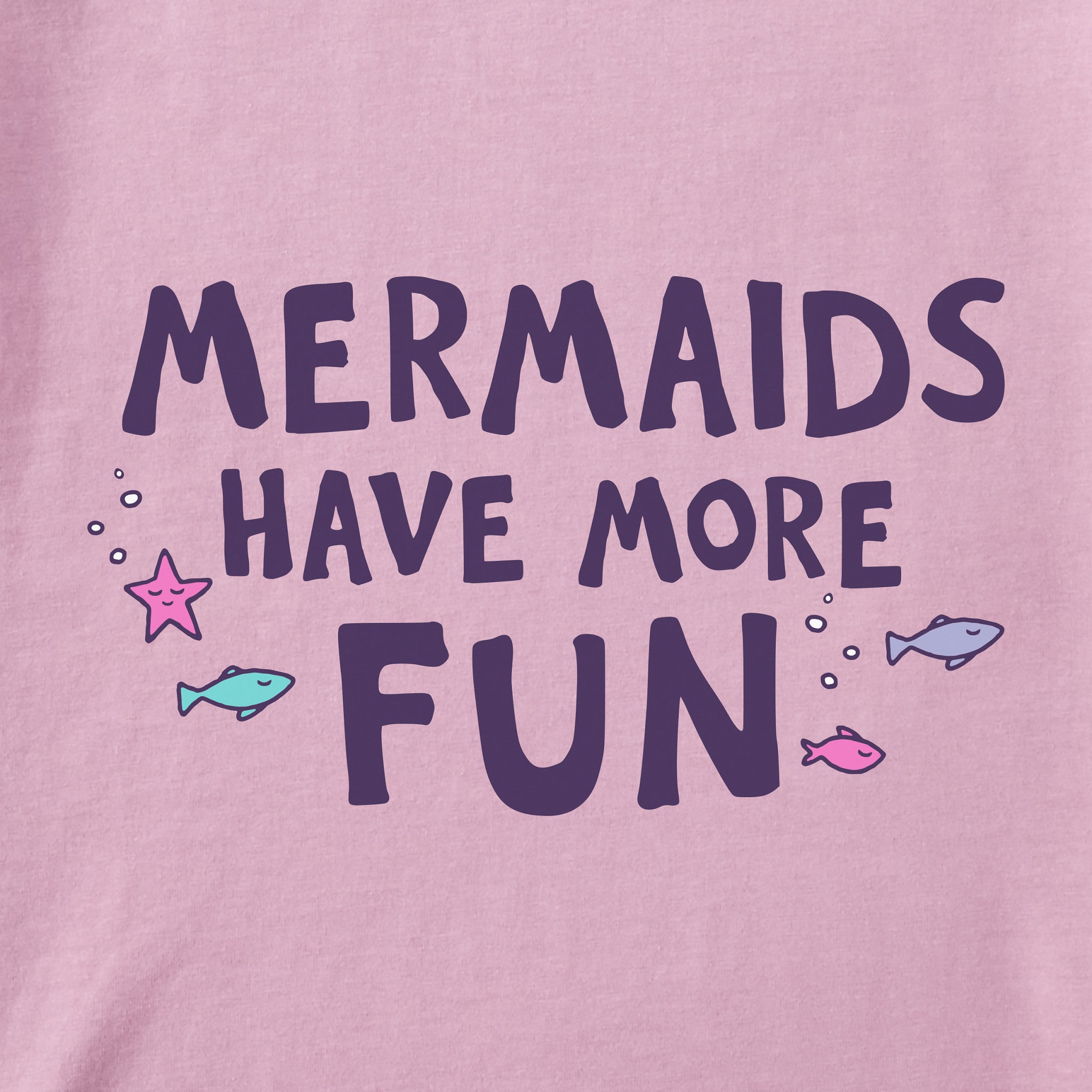Kids Mermaids Have More Fun Fish Long Sleeve Crusher Tee