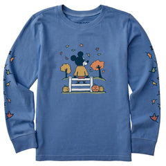 Kids Sitting on the Fence Willie Long Sleeve Crusher Tee
