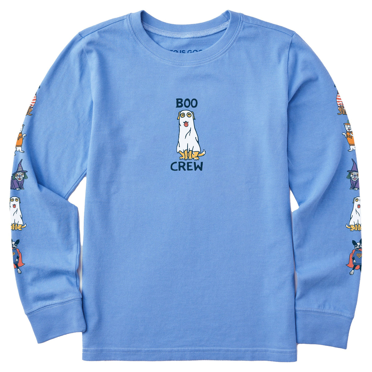 Kids Boo Crew Pups Long Sleeve Crusher Tee
