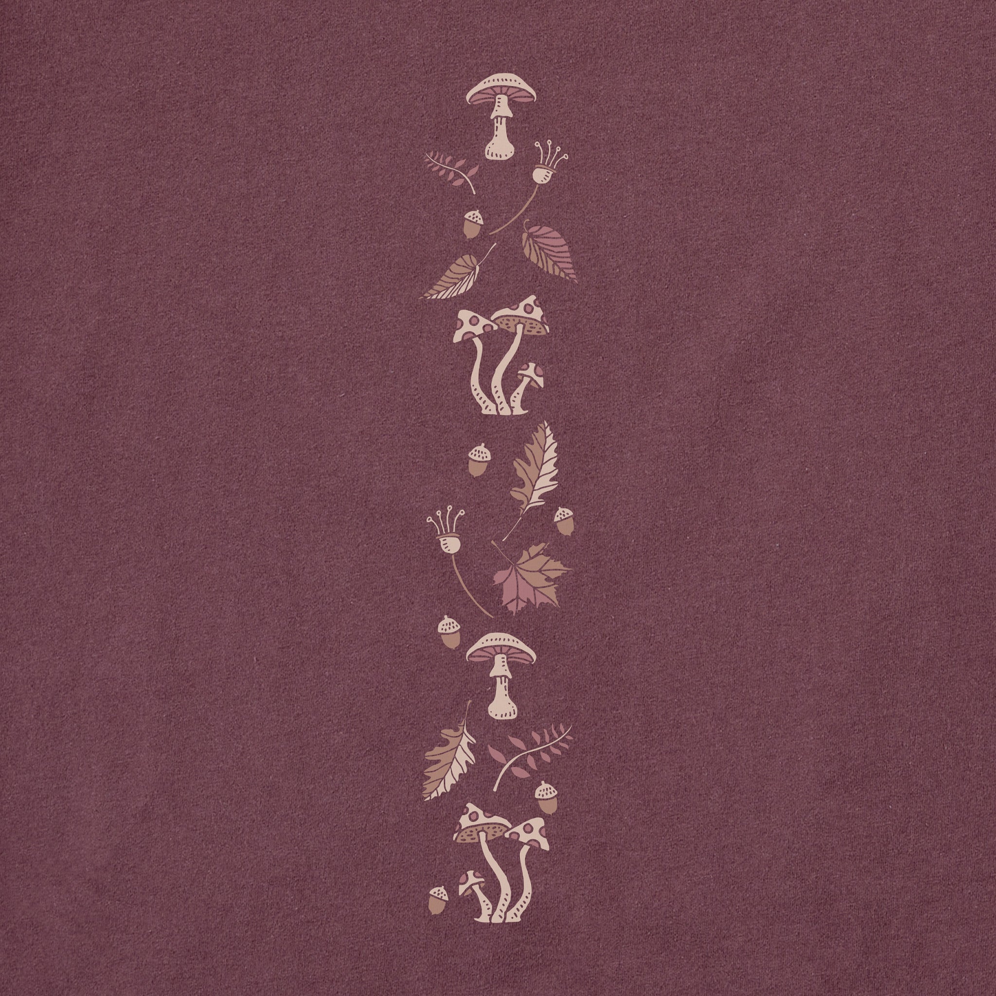 Women's Fall Mushrooms Long Sleeve Crusher Tee
