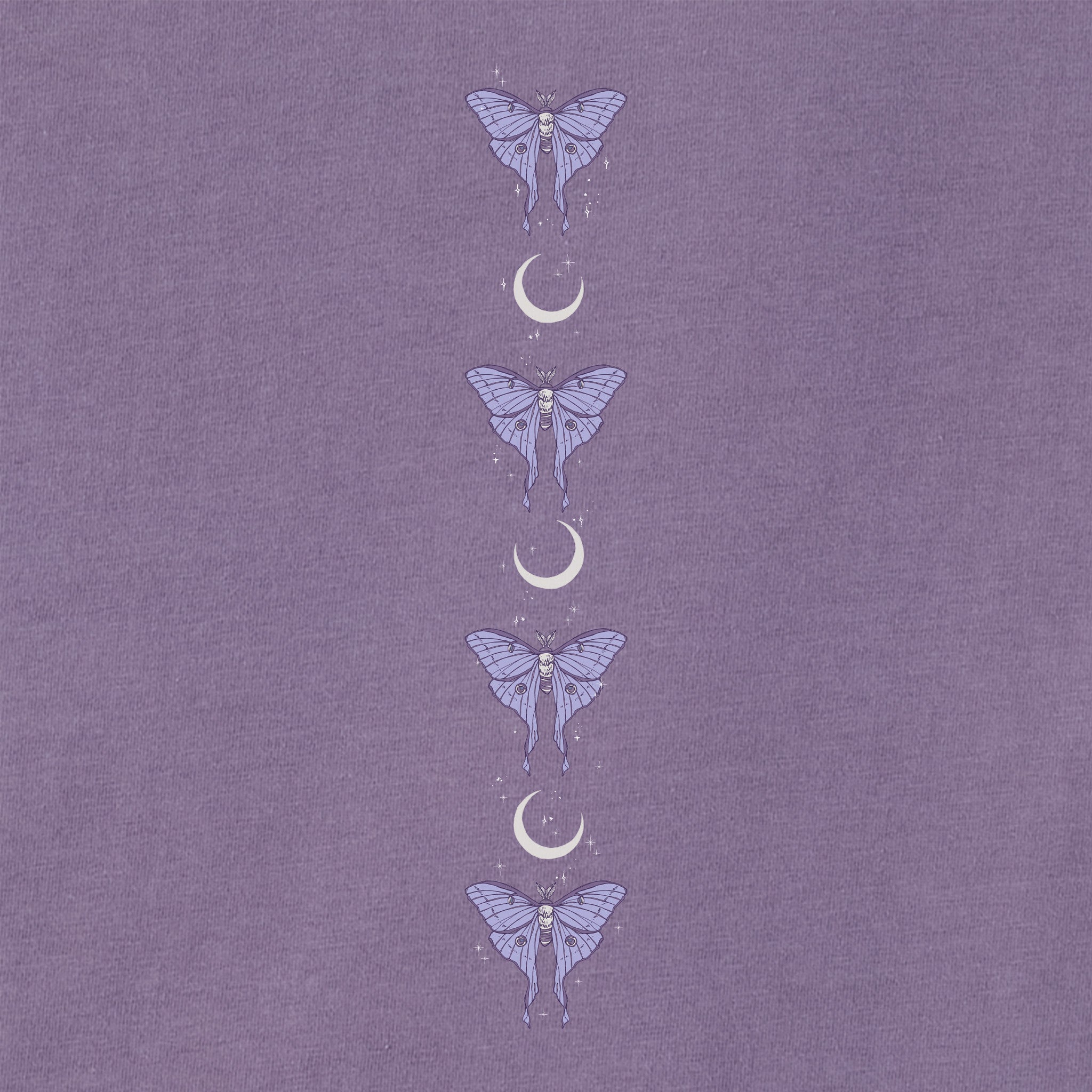 Women's Celestial Luna Moth Long Sleeve Crusher Tee