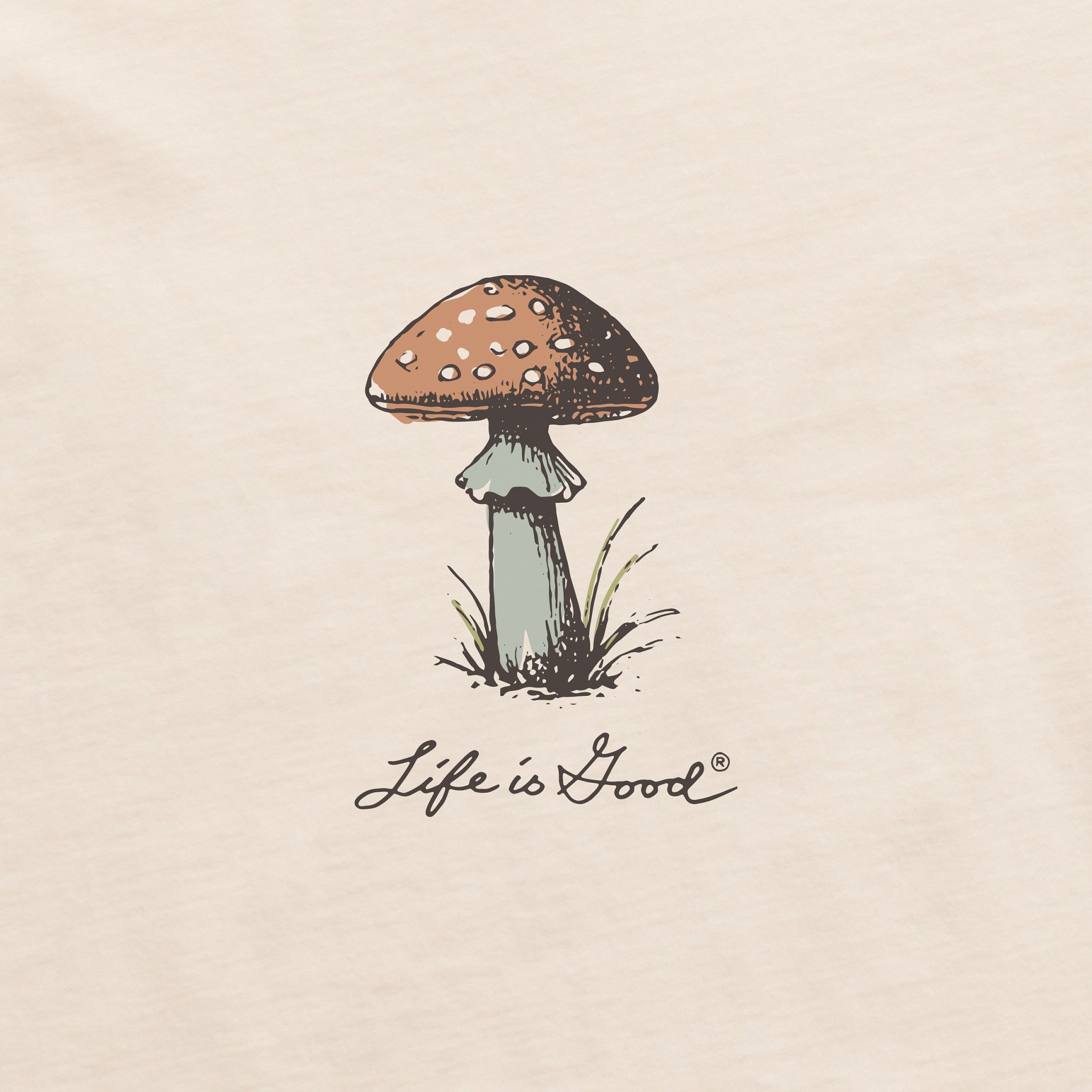 Women's Detailed Mushrooms Long Sleeve Crusher Boxy Tee