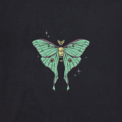 Women's Celestial Luna Moth Long Sleeve Crusher Boxy Tee