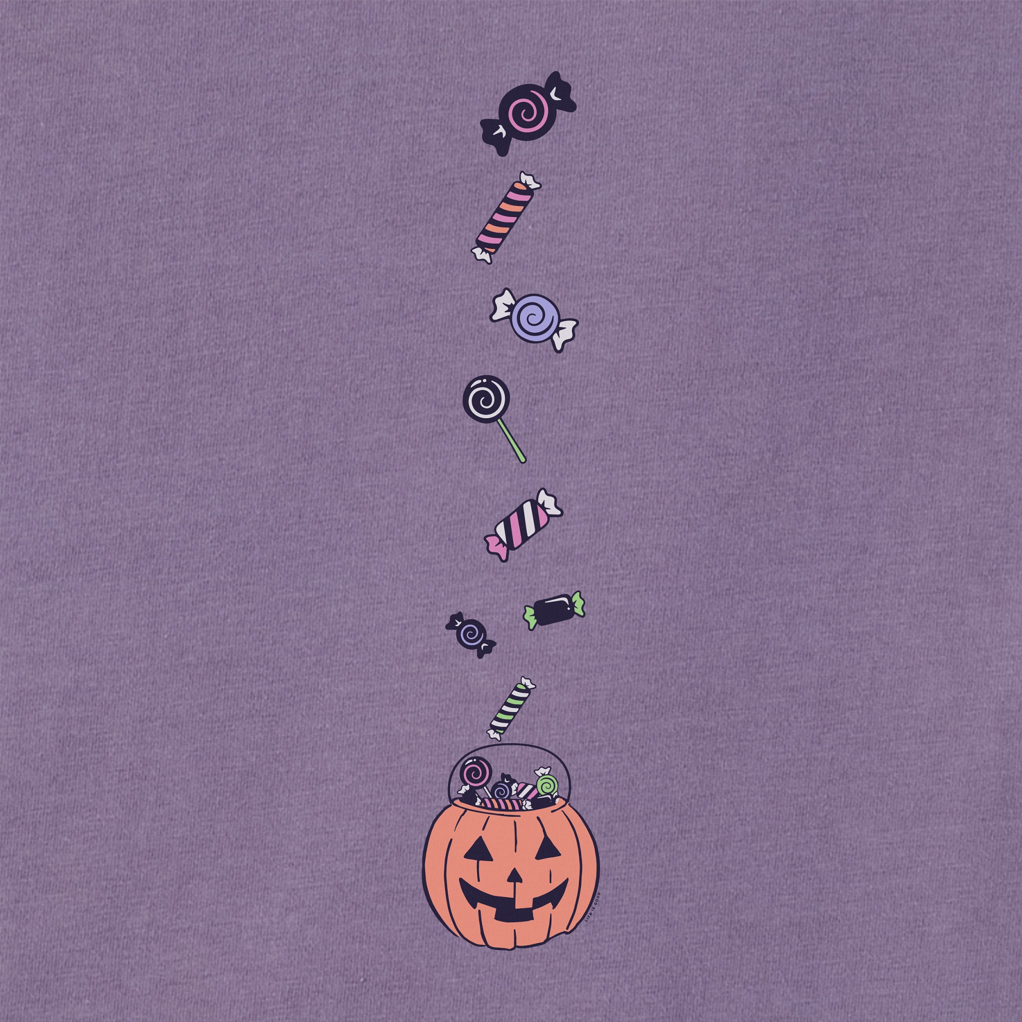 Women's I Want Candy Long Sleeve Crusher Boxy Tee