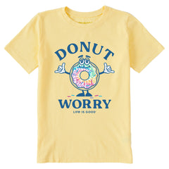 Kids Matchbook Donut Worry Tie Dye Short Sleeve Crusher Tee