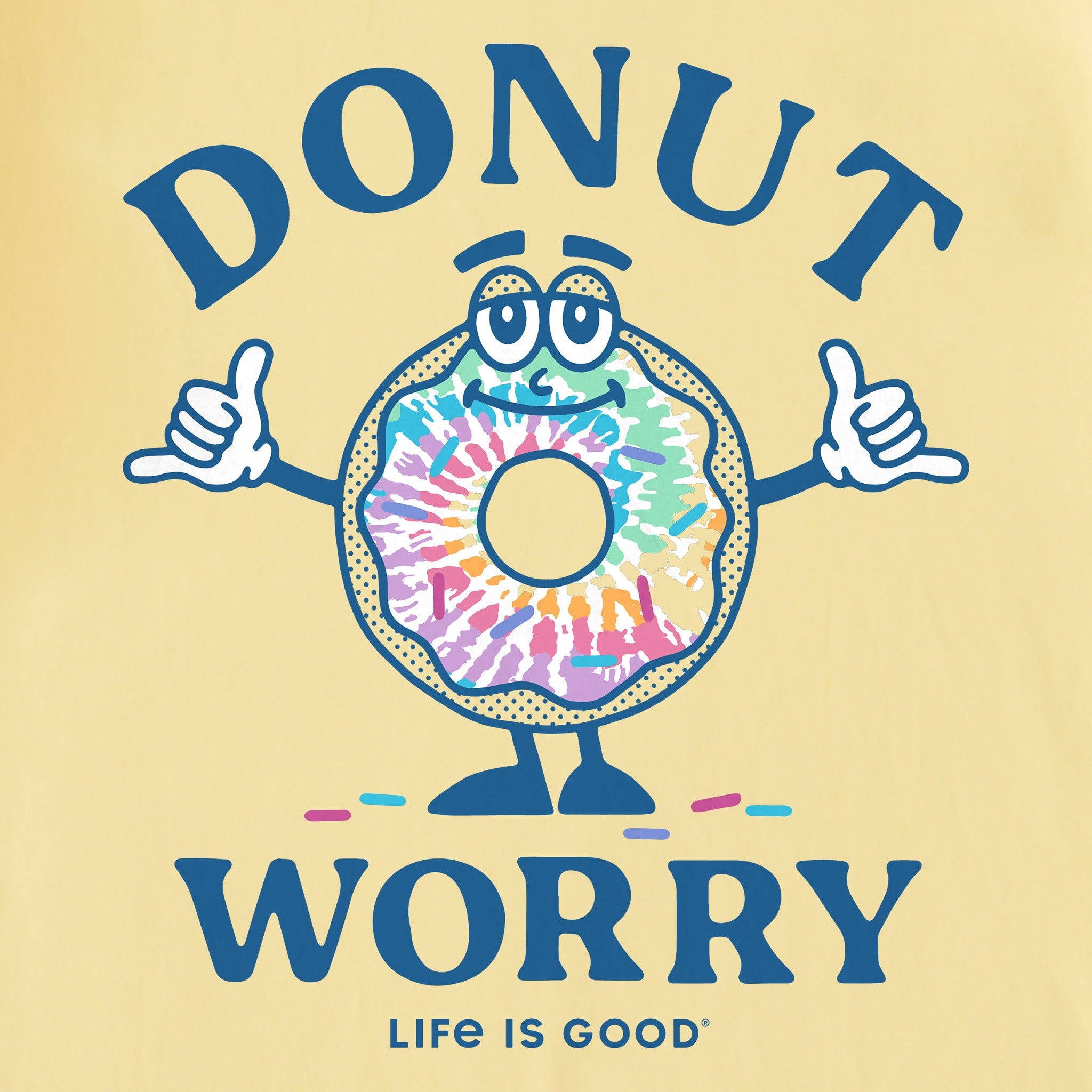 Kids Matchbook Donut Worry Tie Dye Short Sleeve Crusher Tee