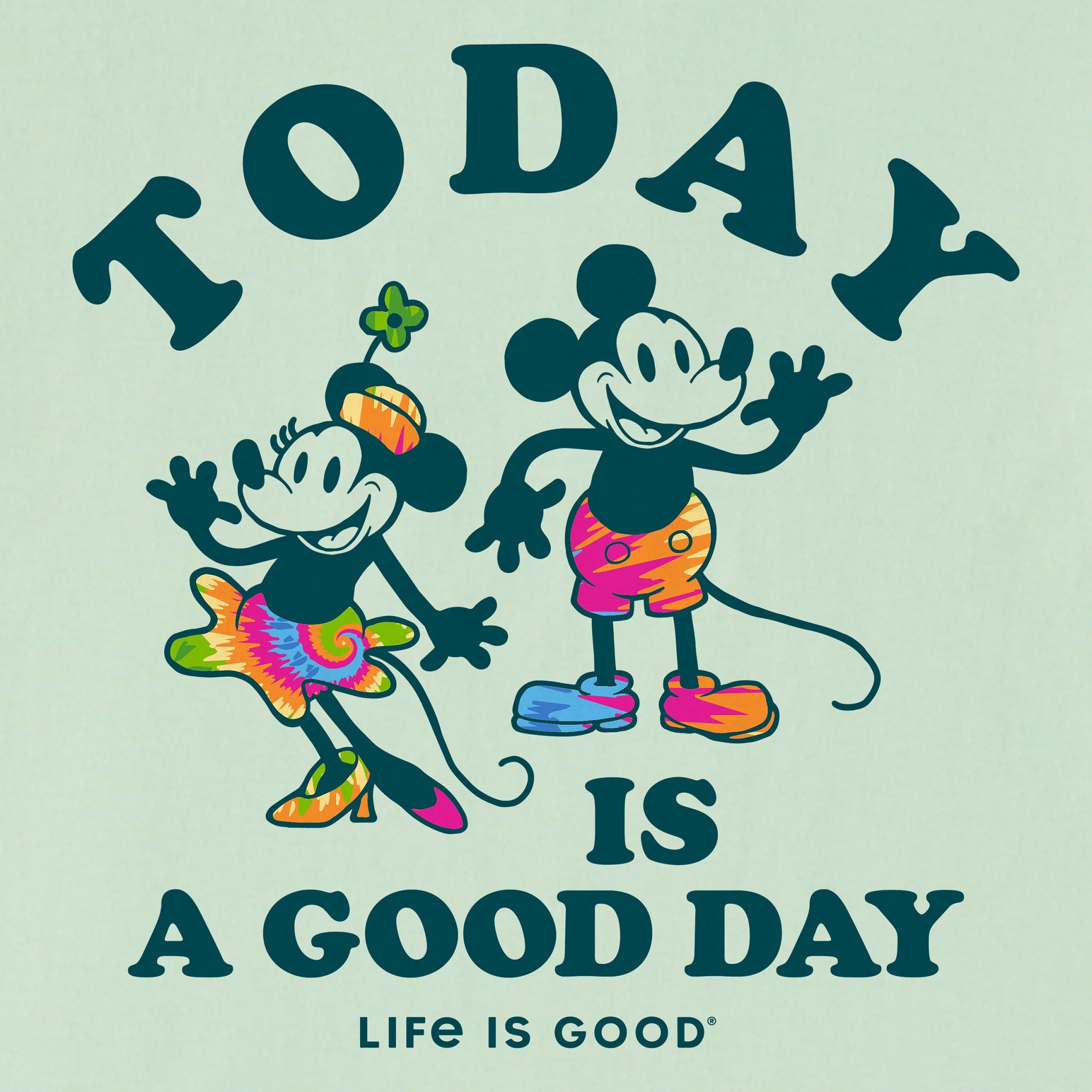 Kids Willie and Lady Good Day Tie Dye Short Sleeve Crusher Tee