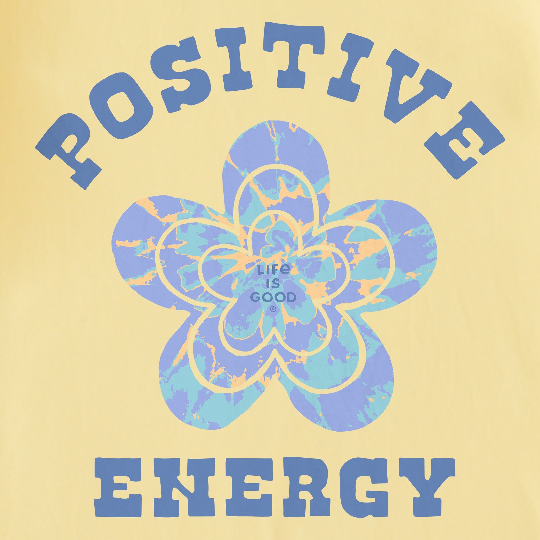 Kids Positive Energy Flower Tie Dye Short Sleeve Crusher Tee