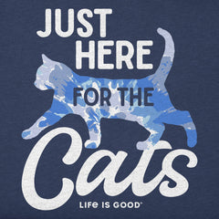 Men's Here for the Cats Tie Dye Short Sleeve Tee
