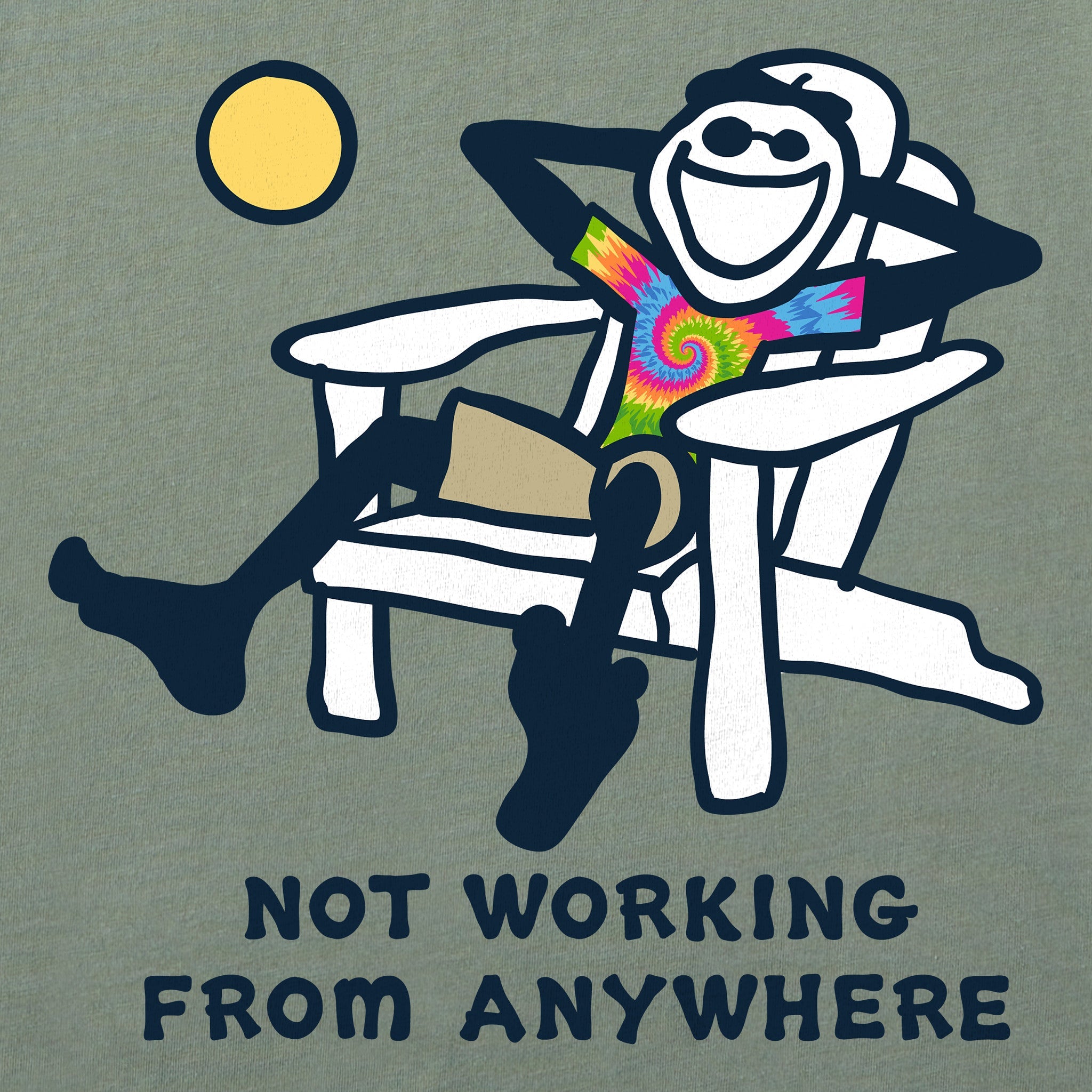 Men's Jake Not Working Adirondack Tie Dye Short Sleeve Tee