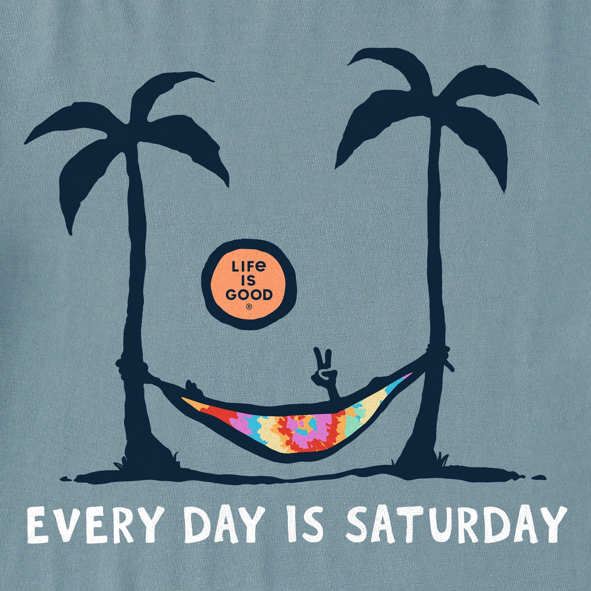 Men's Saturday Hammock Palms Tie Dye Short Sleeve Crusher Tee