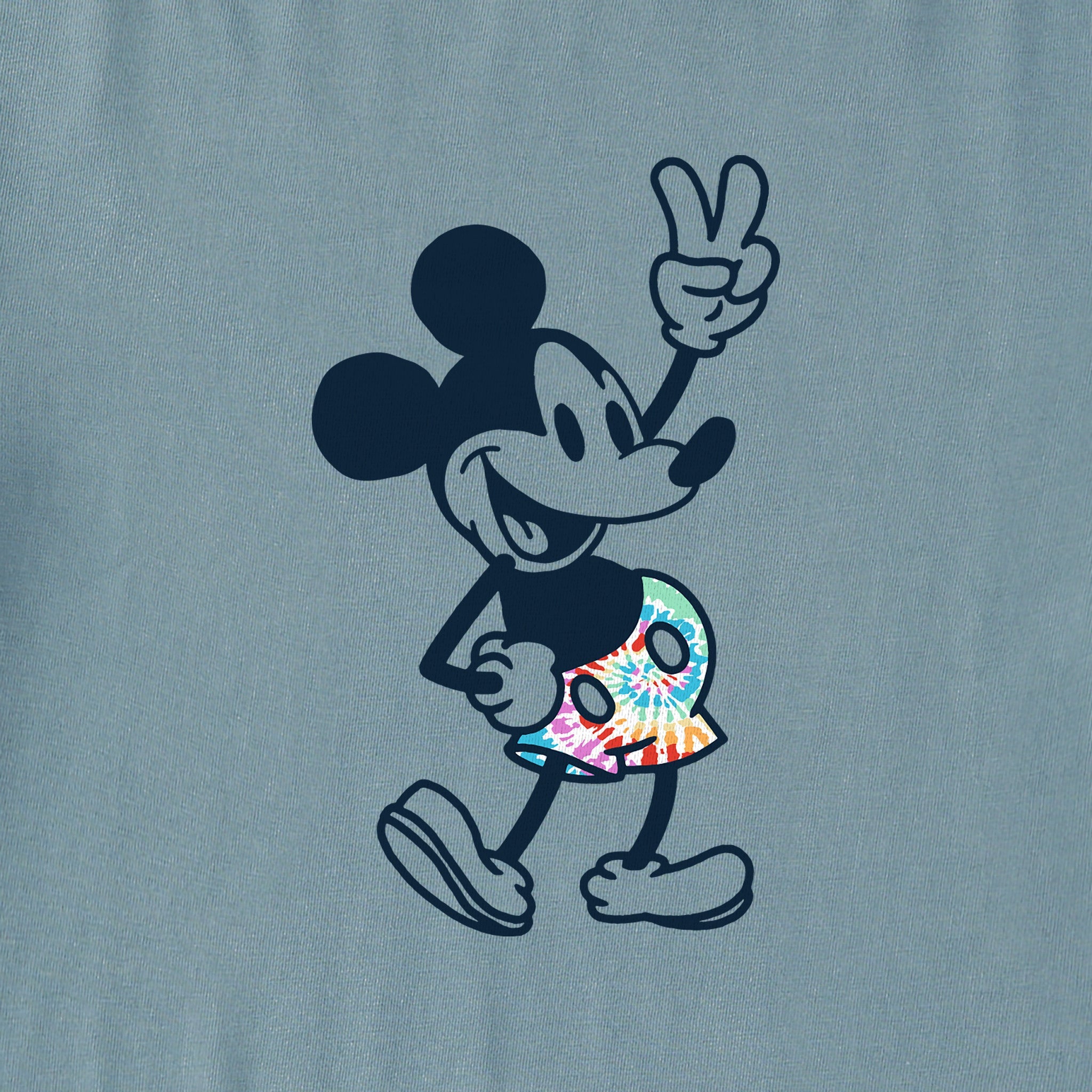 Men's Steamboat Willie Peace Mini Tie Dye Short Sleeve Crusher Tee