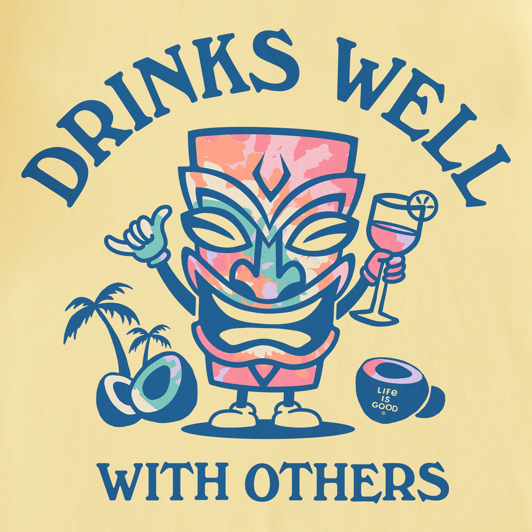 Men's Tiki Drinks Well Tie Dye Short Sleeve Tee